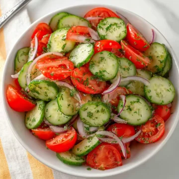 Cucumber Tomato Salad with Red onion Easy