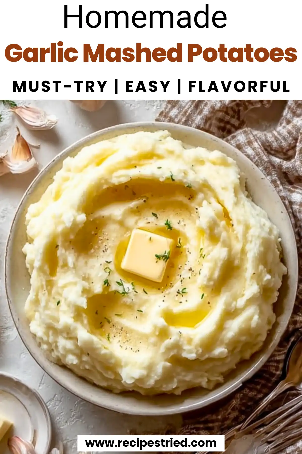 Homemade Garlic Mashed Potatoes recipe