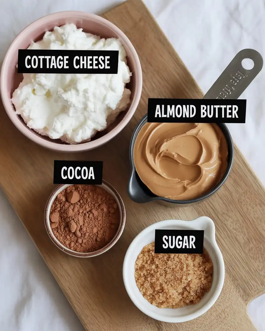 Ingredients of Cottage Cheese Brownies