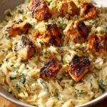 Creamy Parmesan Orzo with Chicken