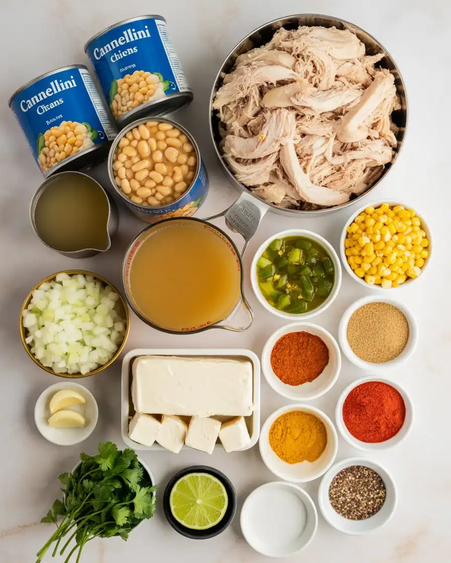Ingredients Of White Chicken Chili Recipe