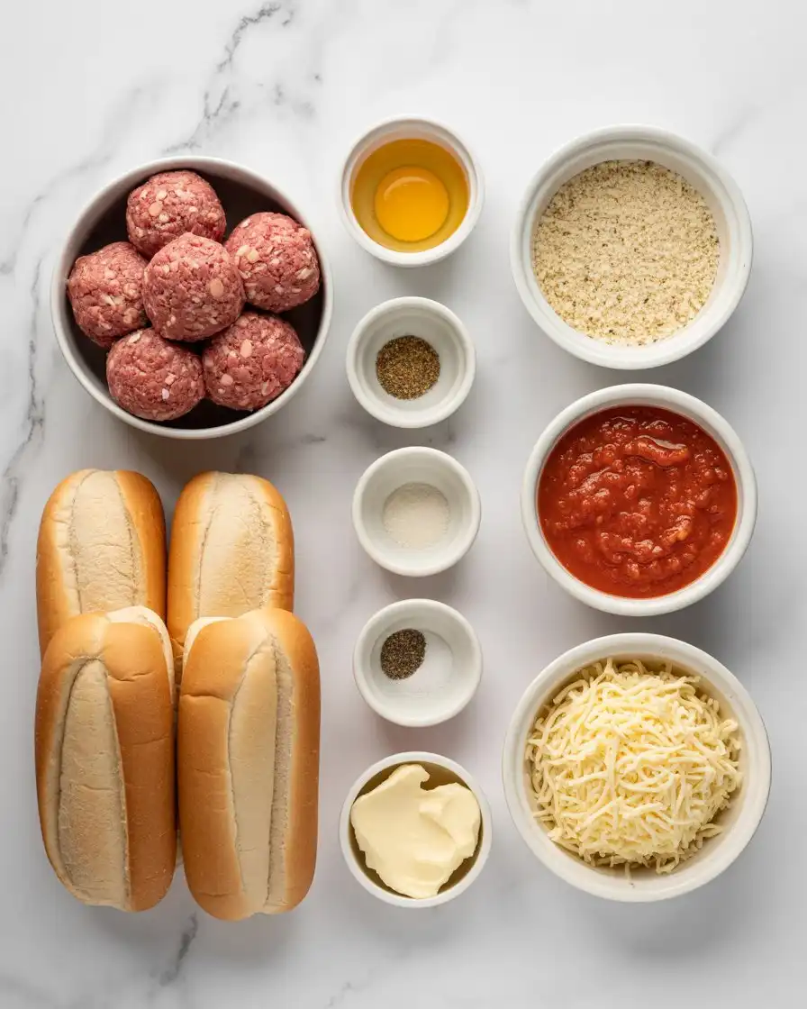 Ingredients of Meatball Subs Recipe