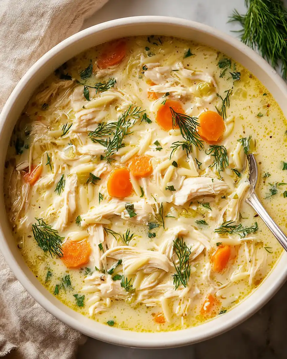Lemon Chicken Orzo Soup Recipe