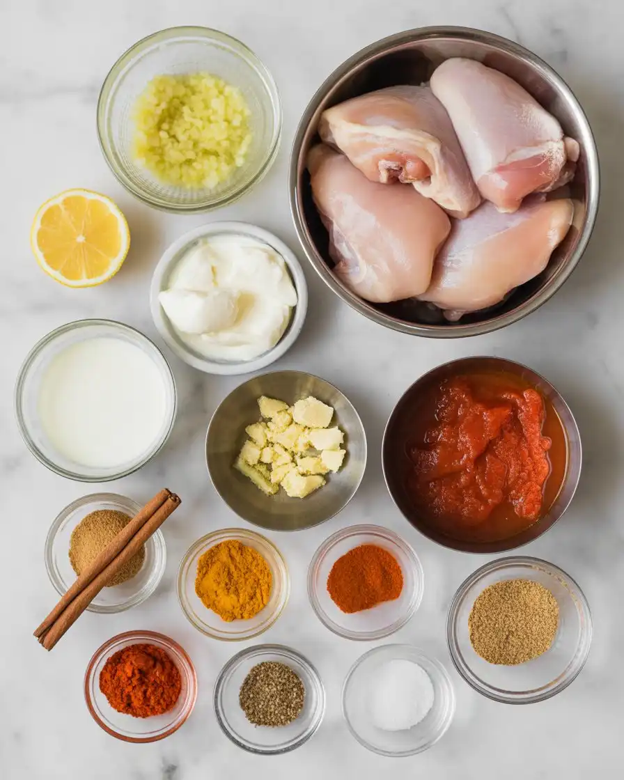 Ingredients of Authentic Butter Chicken Recipe