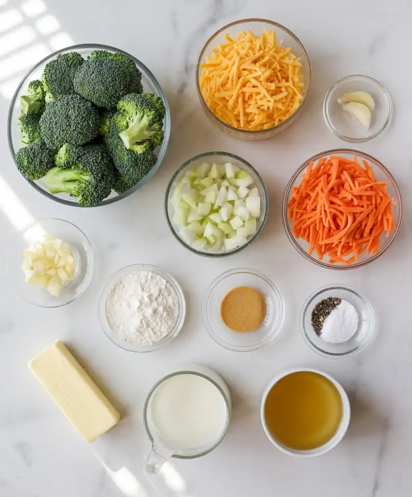Ingredients of Broccoli Cheddar Soup Recipe