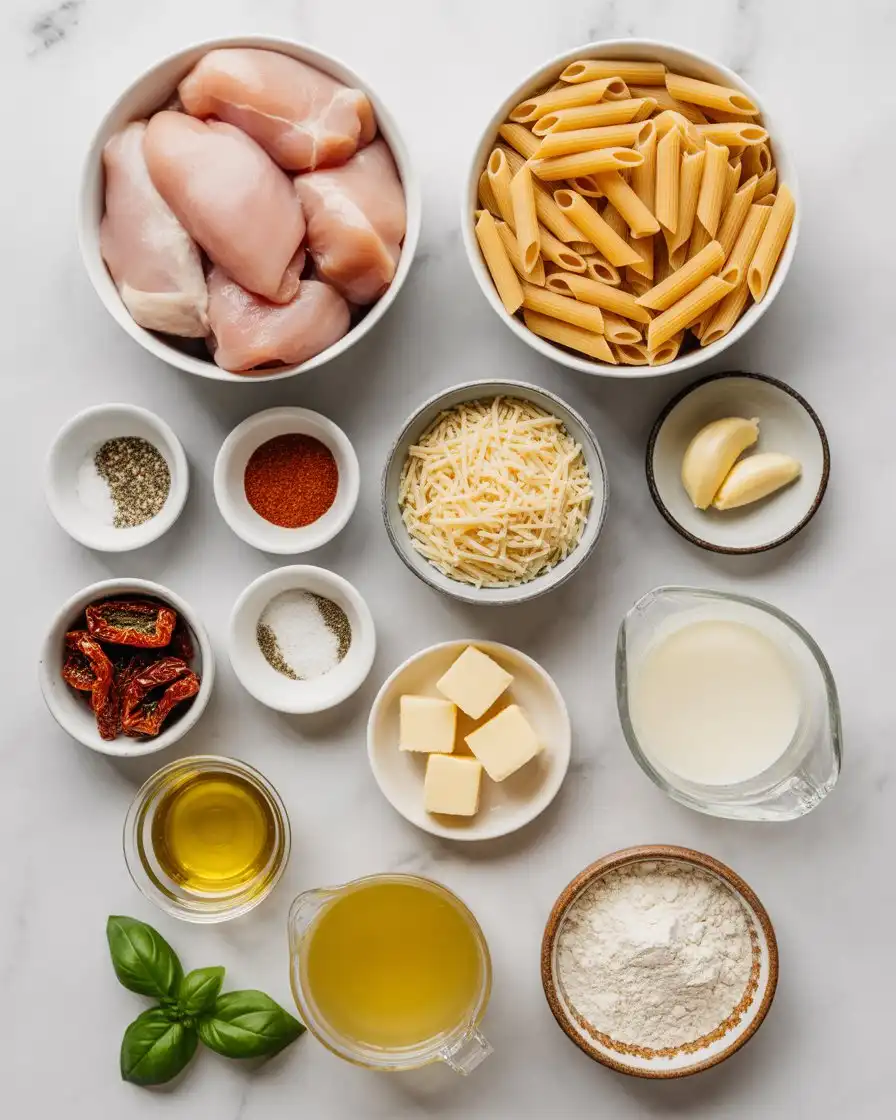 Ingredients of Marry Me Chicken Pasta