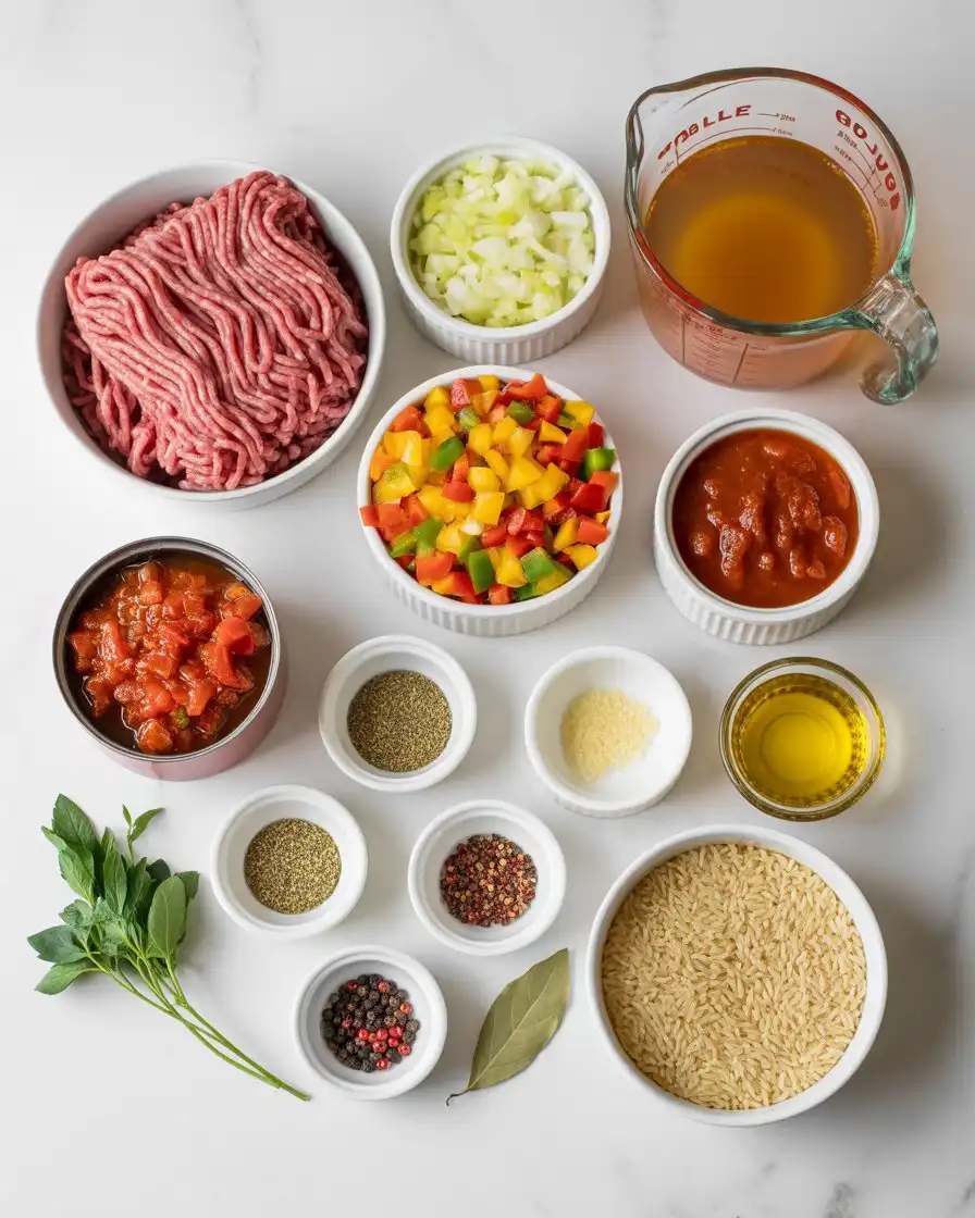 Ingredients of Stuffed Pepper Soup