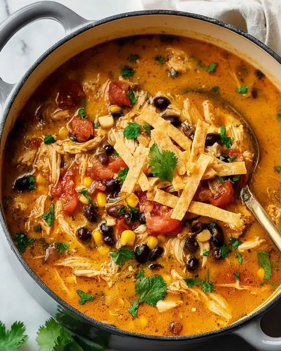 Creamy Chicken Tortilla Soup Recipe
