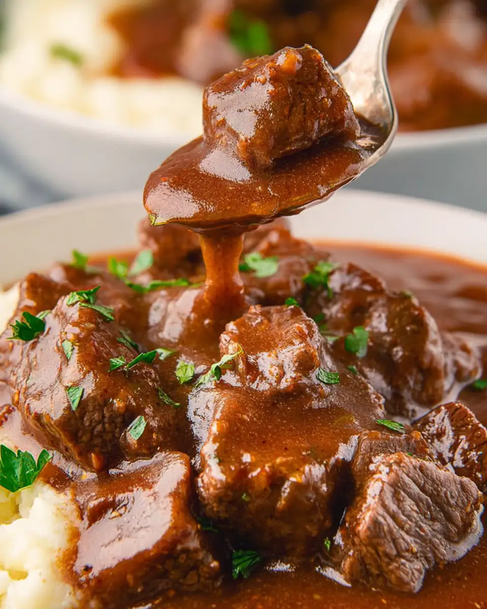 Easy Beef Tips and Gravy