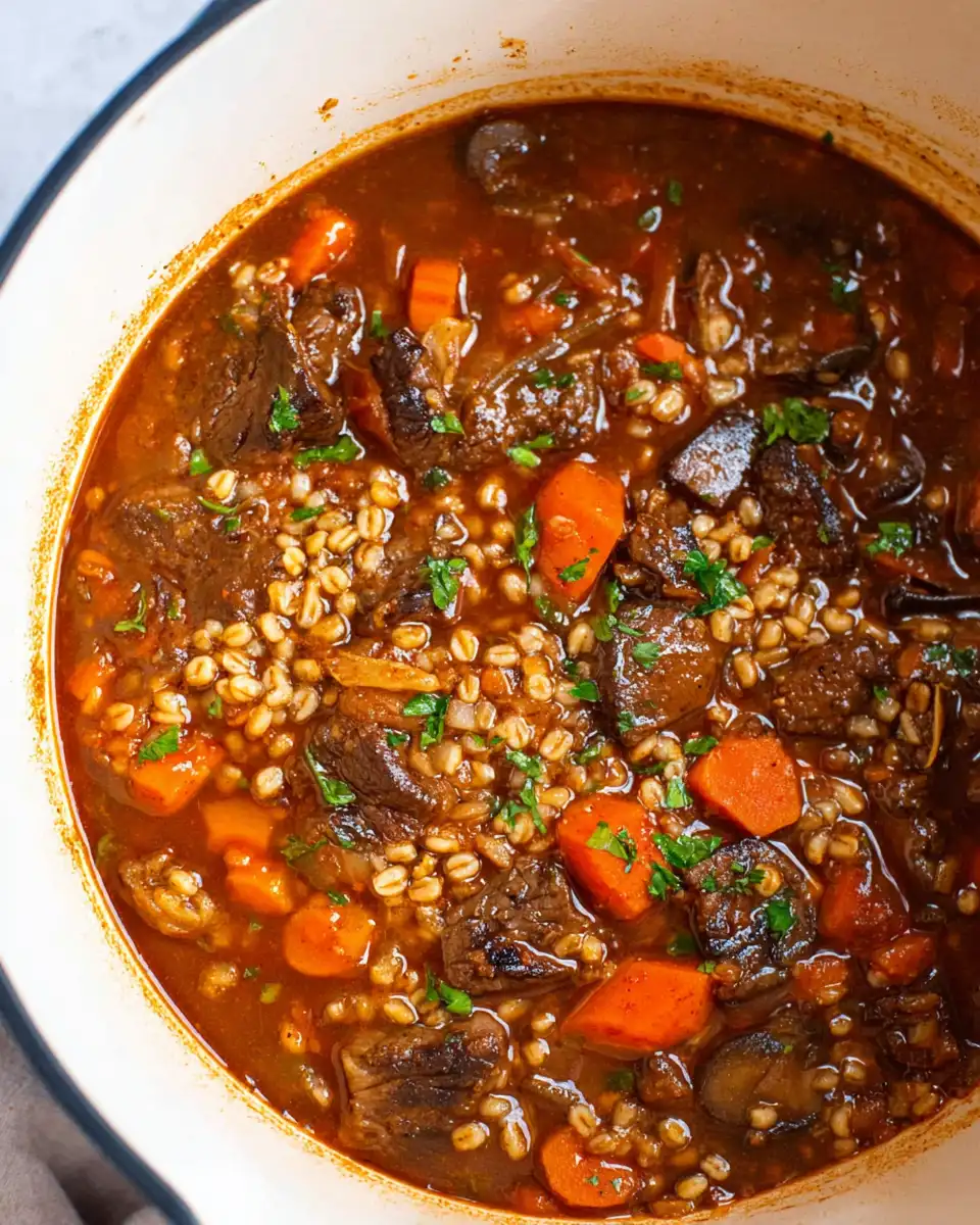 How to make Beef Barley Soup 1