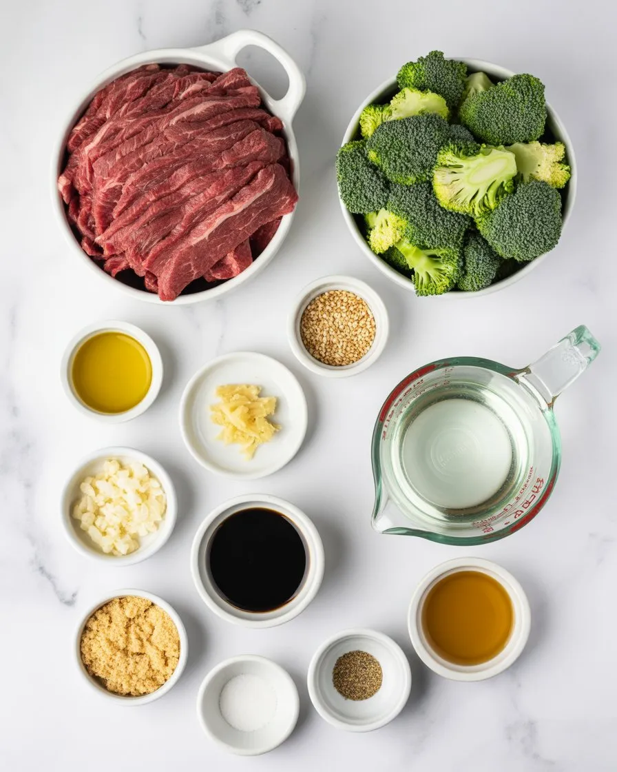 Ingredients of Beef and Broccoli