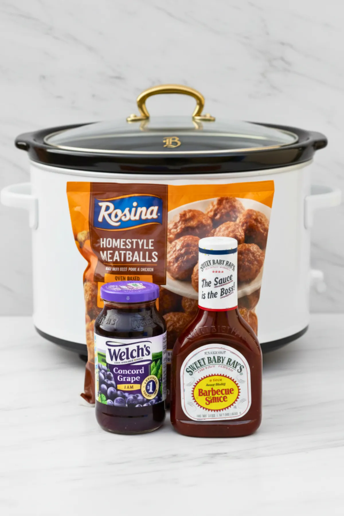 Ingredients of Crockpot Meatballs