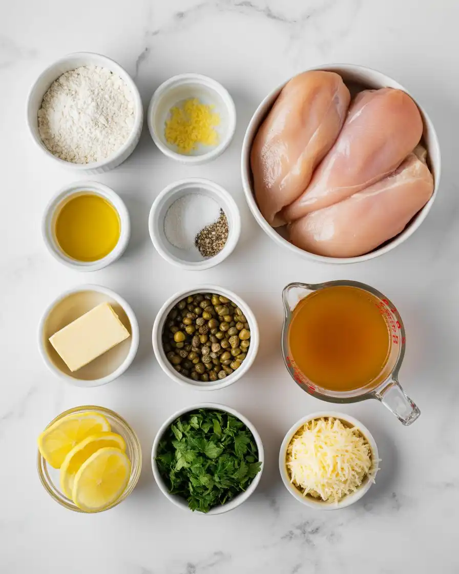 Ingredients of Easy Chicken Piccata