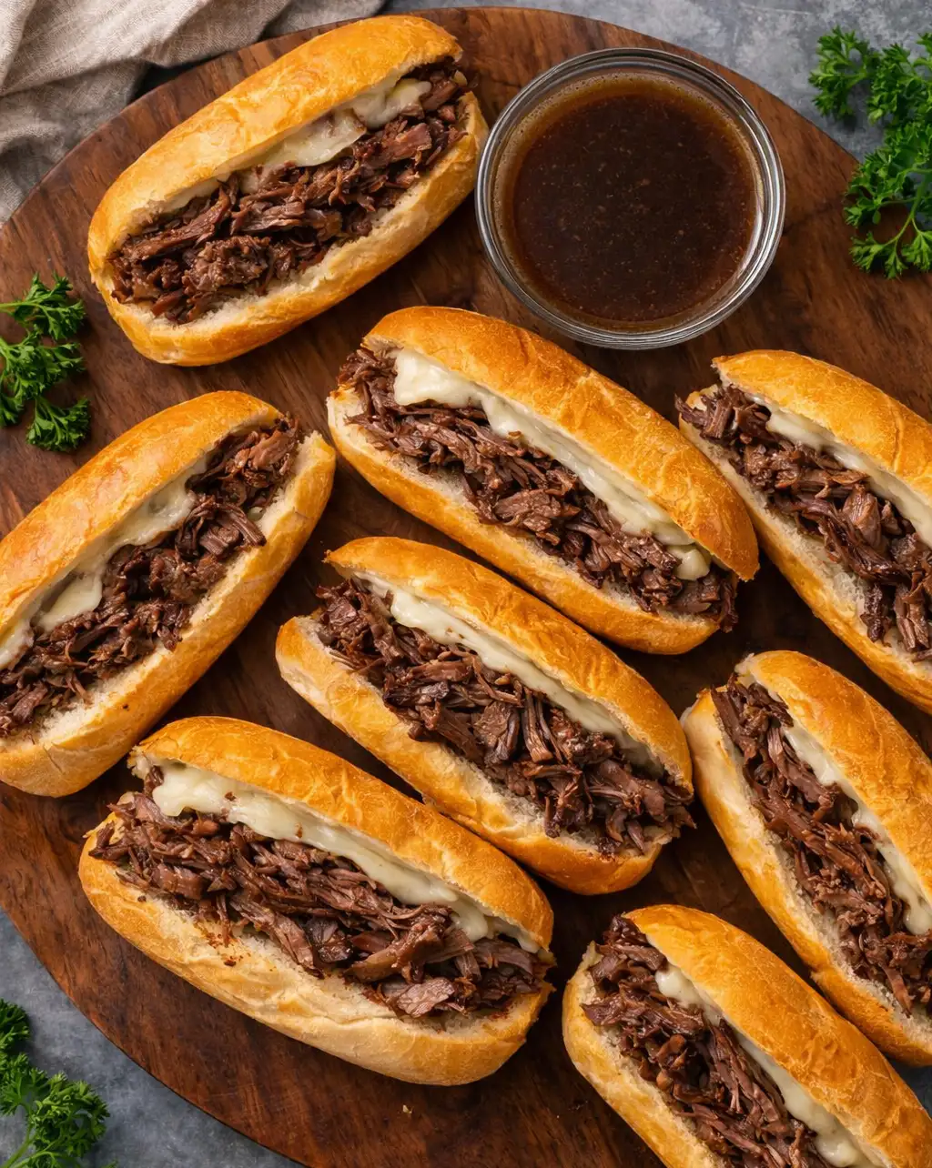 Easy Crockpot French Dip Sandwich