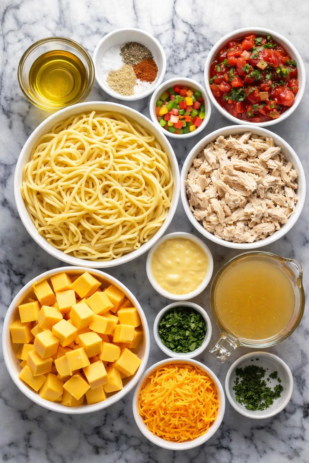 Ingredients of Chicken Spaghetti