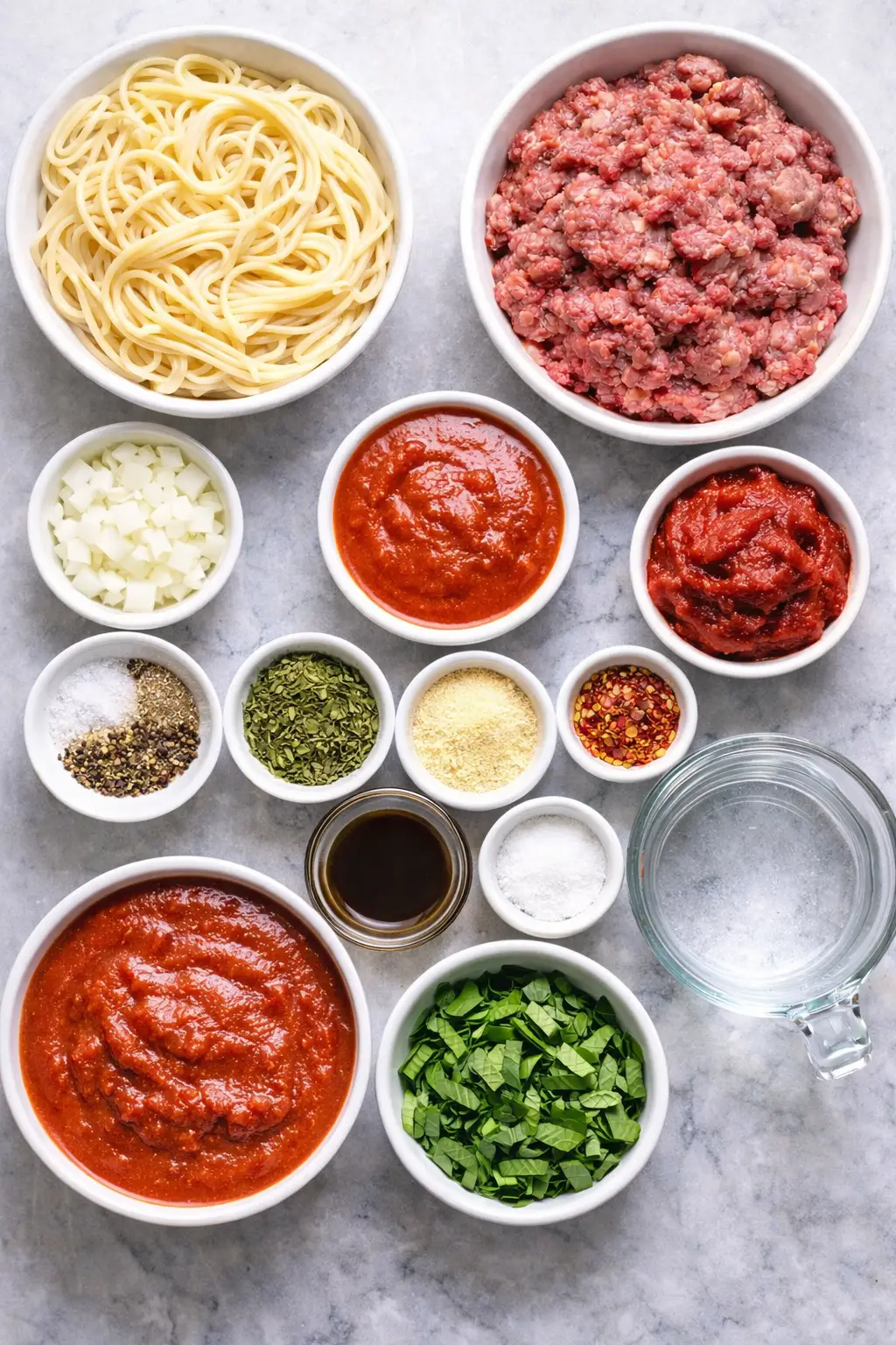 Ingredients of Homemade Spaghetti Sauce