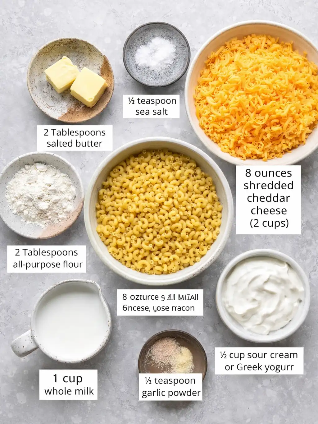 Ingredients of Mac and Cheese Recipe