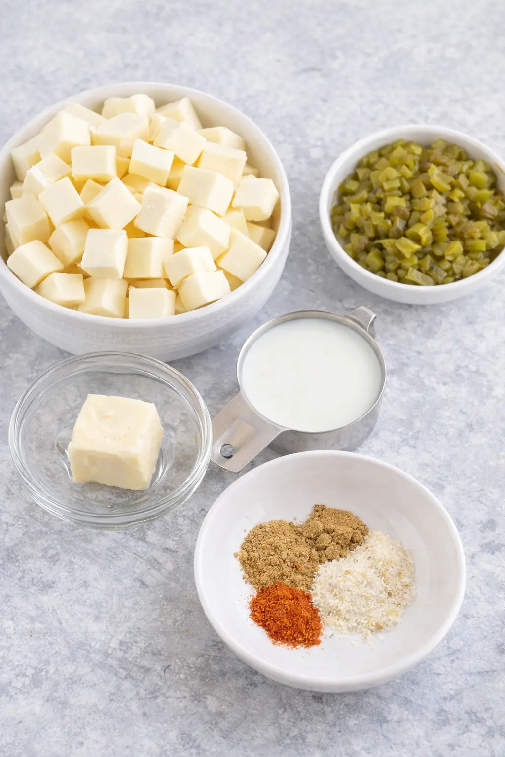 Ingredients of Queso Dip