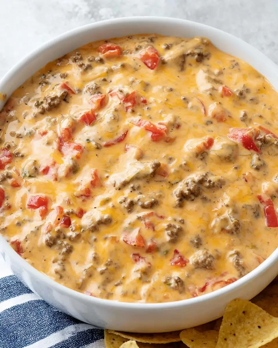 Rotel Dip with Ground Beef Recipe
