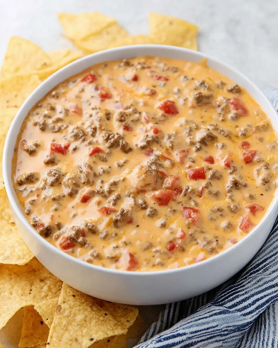 Rotel Dip with Ground Beef