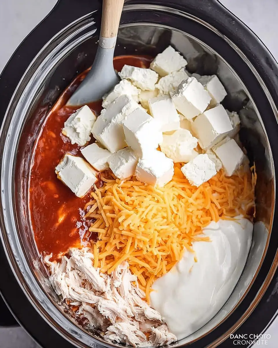 how to make Crockpot Buffalo Chicken Dip